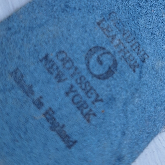 Genuine Leather Bookmark Gold Embossed Library Archive Fringed Blue - Picture 5 of 16